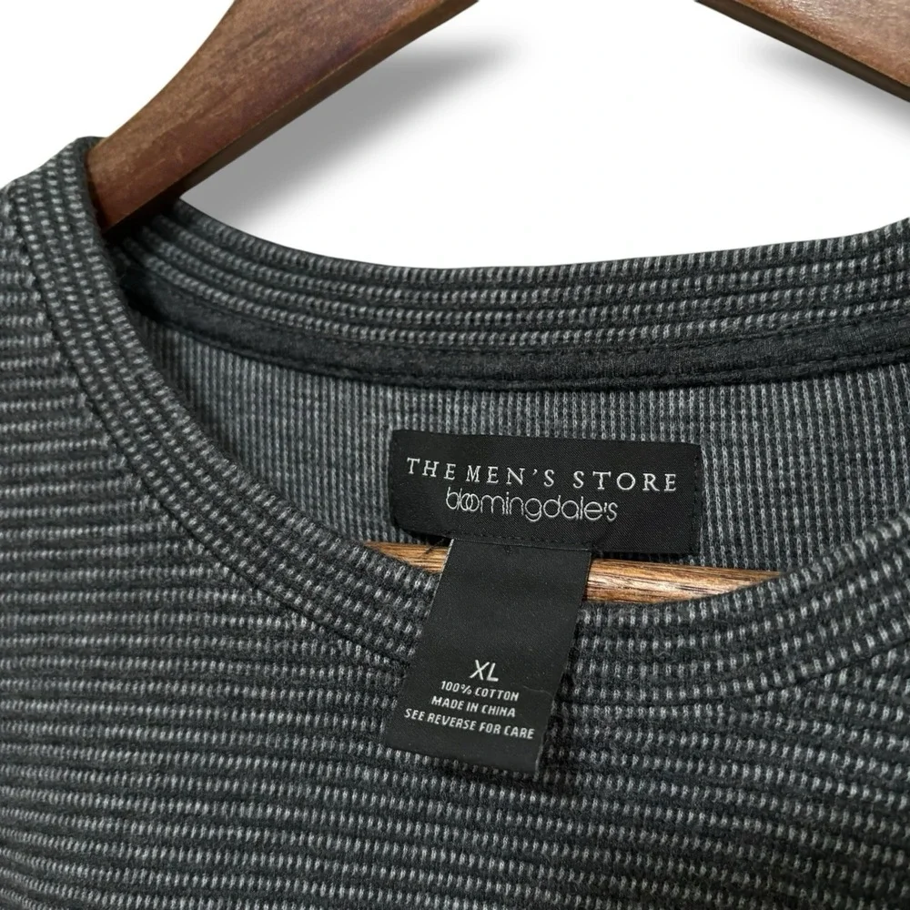 The Men's Store Bloomingdale's Striped‎ Crewneck Sweatshirt Gray Size XL 22 x 27